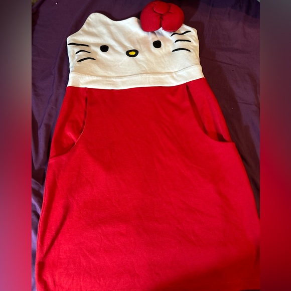 Hello Kitty X Japan LA collab plush tube mini dress w/ pockets - Picture 1 of 3